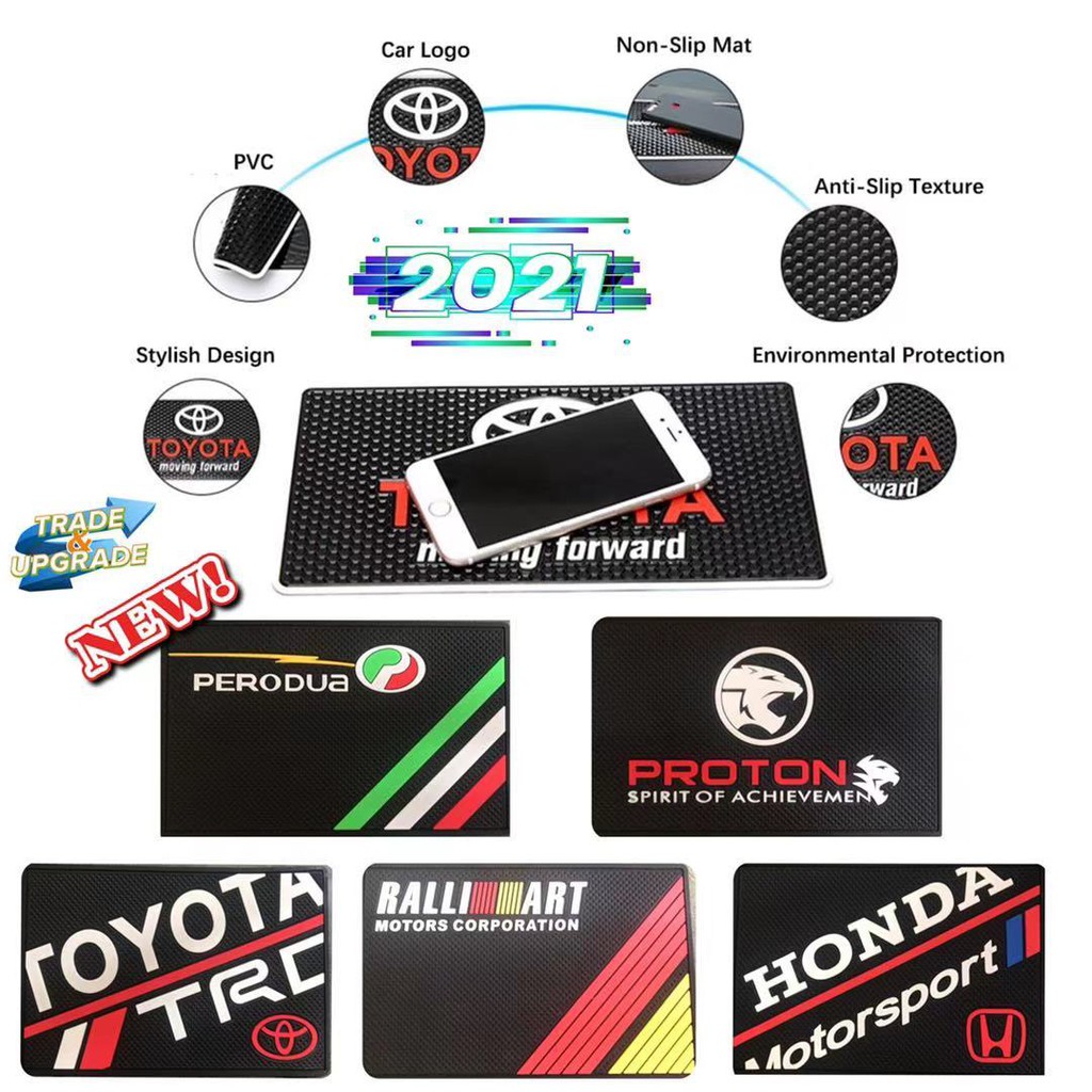 Proton Perodua Toyota Honda Multipurpose Car Anti Slip Mat Non Slip Mat Dashboard Phone Holder