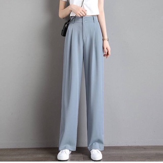 Trendy Daily Women's High-Waisted Wide-Legged Culottes 2 Buttons Pants