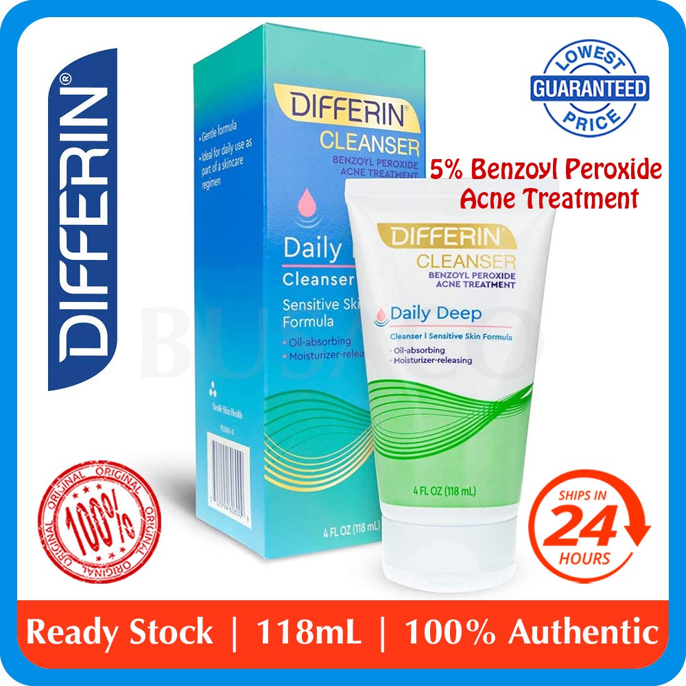 ️In Stock ️ Differin Daily Deep Facial Cleanser, Benzoyl Peroxide Acne