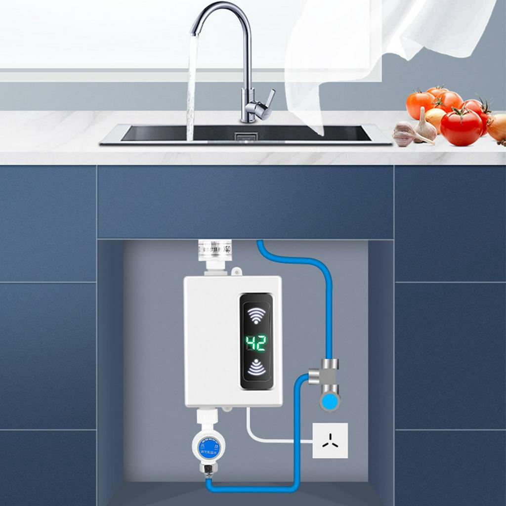 3000W Water Heater Bathroom Kitchen Instant Electric Hot Water Heater ...