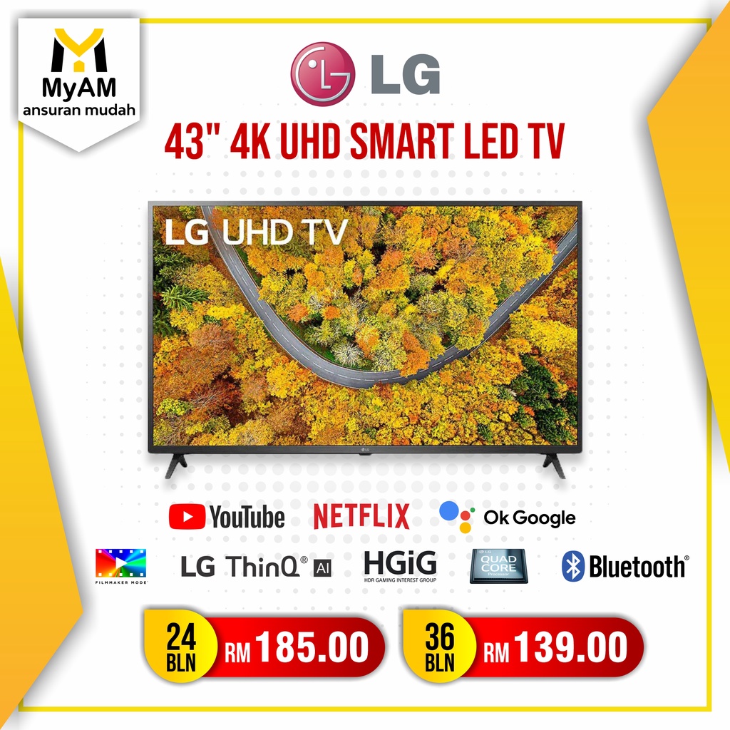 [Installment Plan] Ansuran Mudah LG 43" 4K Ultra HD Smart LED TV
