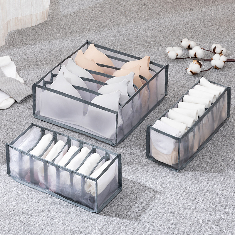 Foldable Underwear Bra storage Box / Clothes Mesh Divider Box / Socks ...