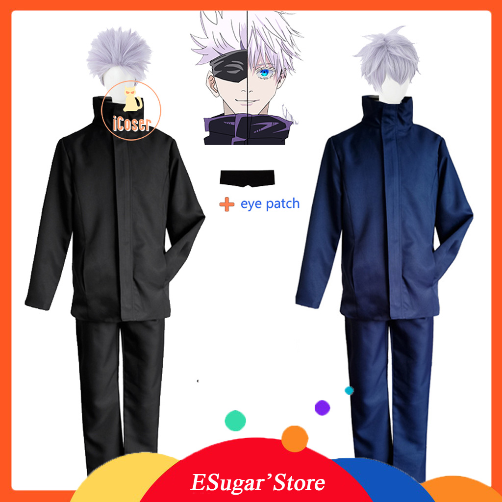 Anime Jujutsu Kaisen Gojo Satoru Costume for Adult Men Halloween Party ...