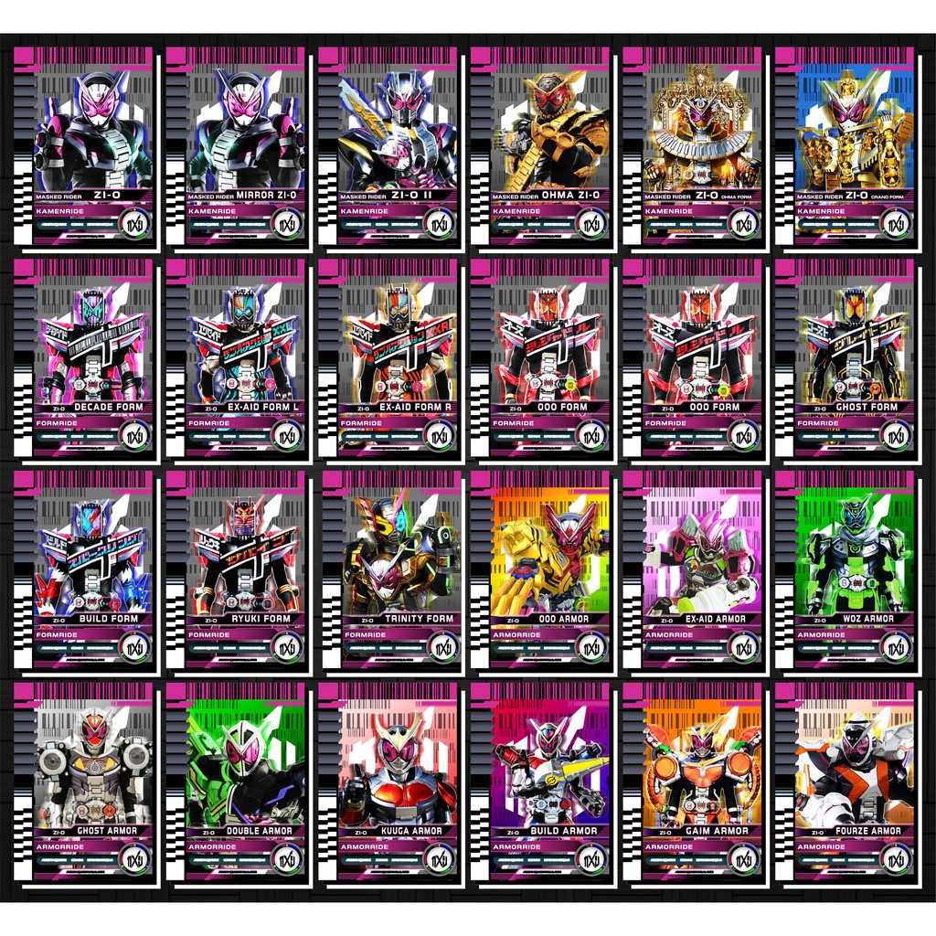 [7 Colors Reflective Exclusive] Kamen Rider Zi-O Card | Shopee Malaysia