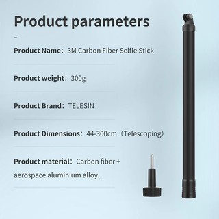 telesin carbon monopod 3m