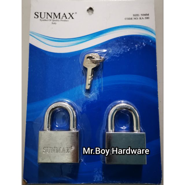 Sunmax 50mm Key-Master Padlock (Normal Spec) | Shopee Malaysia
