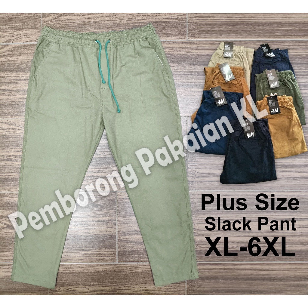 (XL-6XL) SLACK Pants Plus Size Unisex (Ready Stock) Seluar Saiz Besar ...