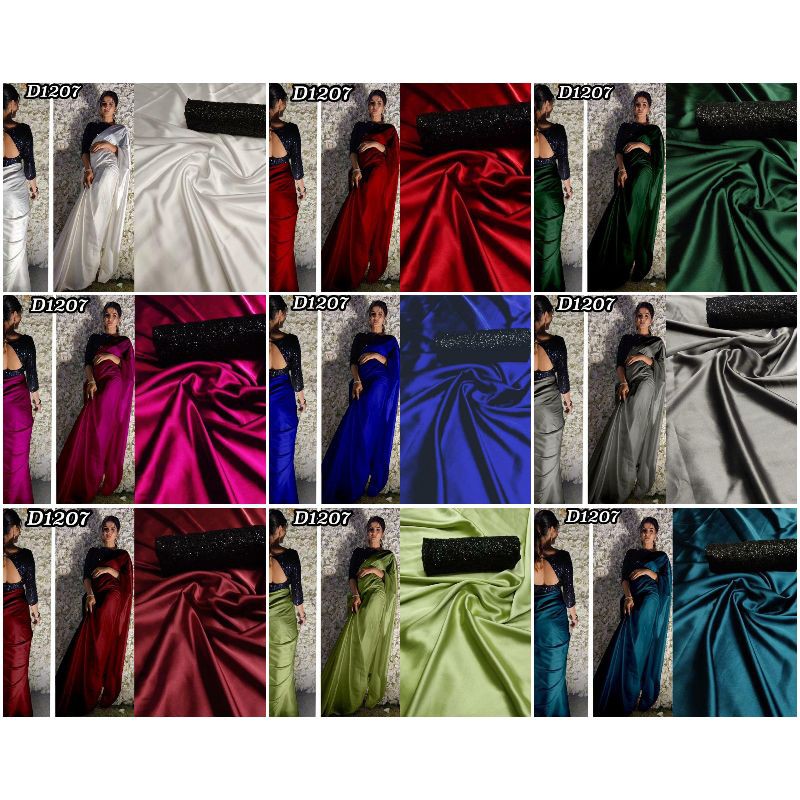 Pure Soft Silk Satin Saree Shopee Malaysia