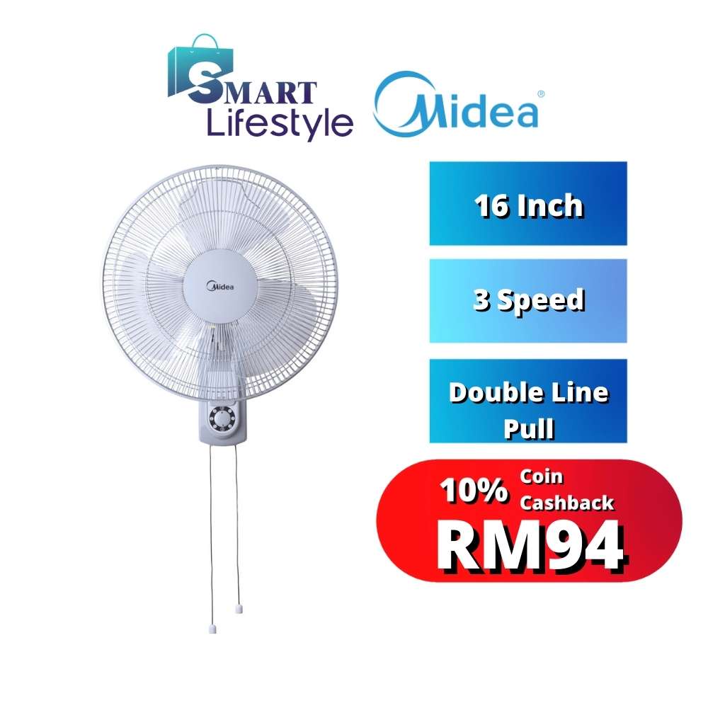 Midea Wall Fan (16") MF-16FW6H / MWF-NC168MS / EWMF-E1645(BK) | Shopee ...