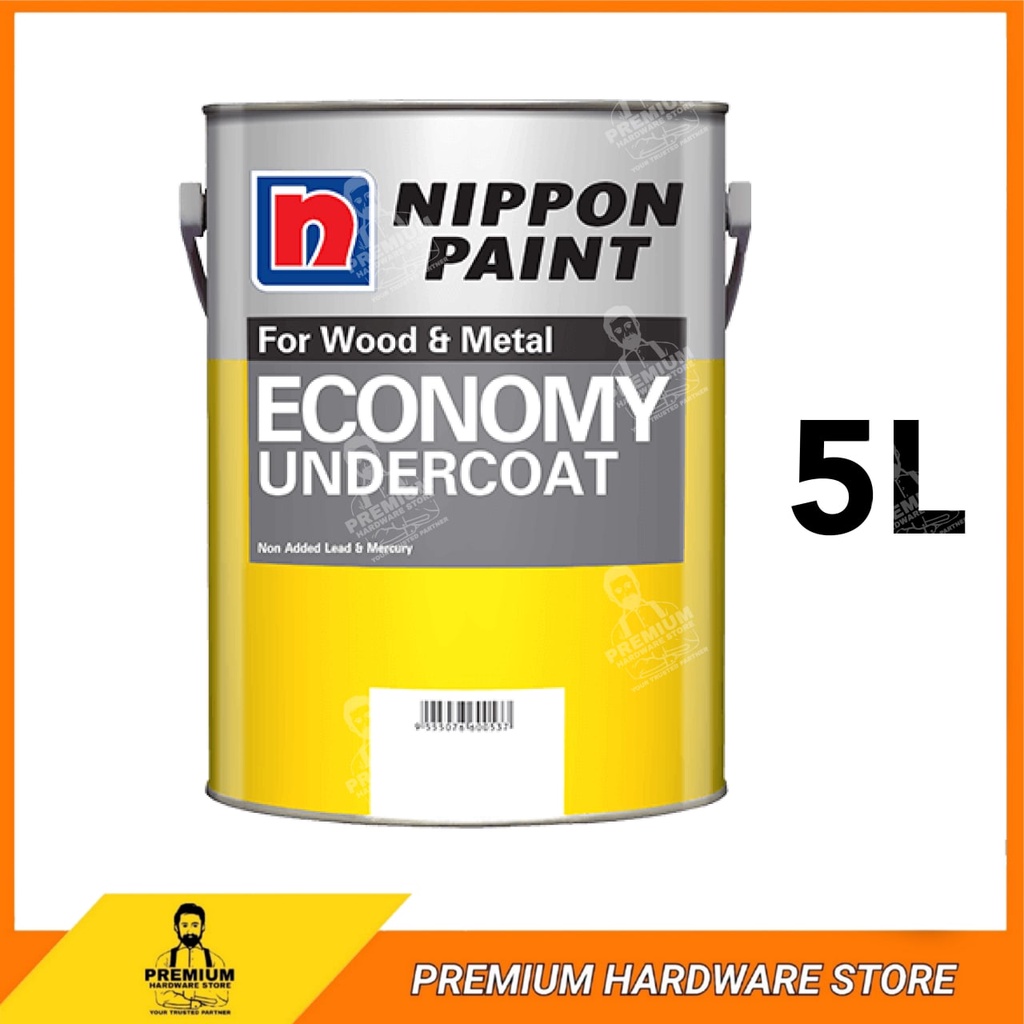 NIPPON PAINT Economy Undercoat 5 Liter Wood & Metal Undercoat Primer