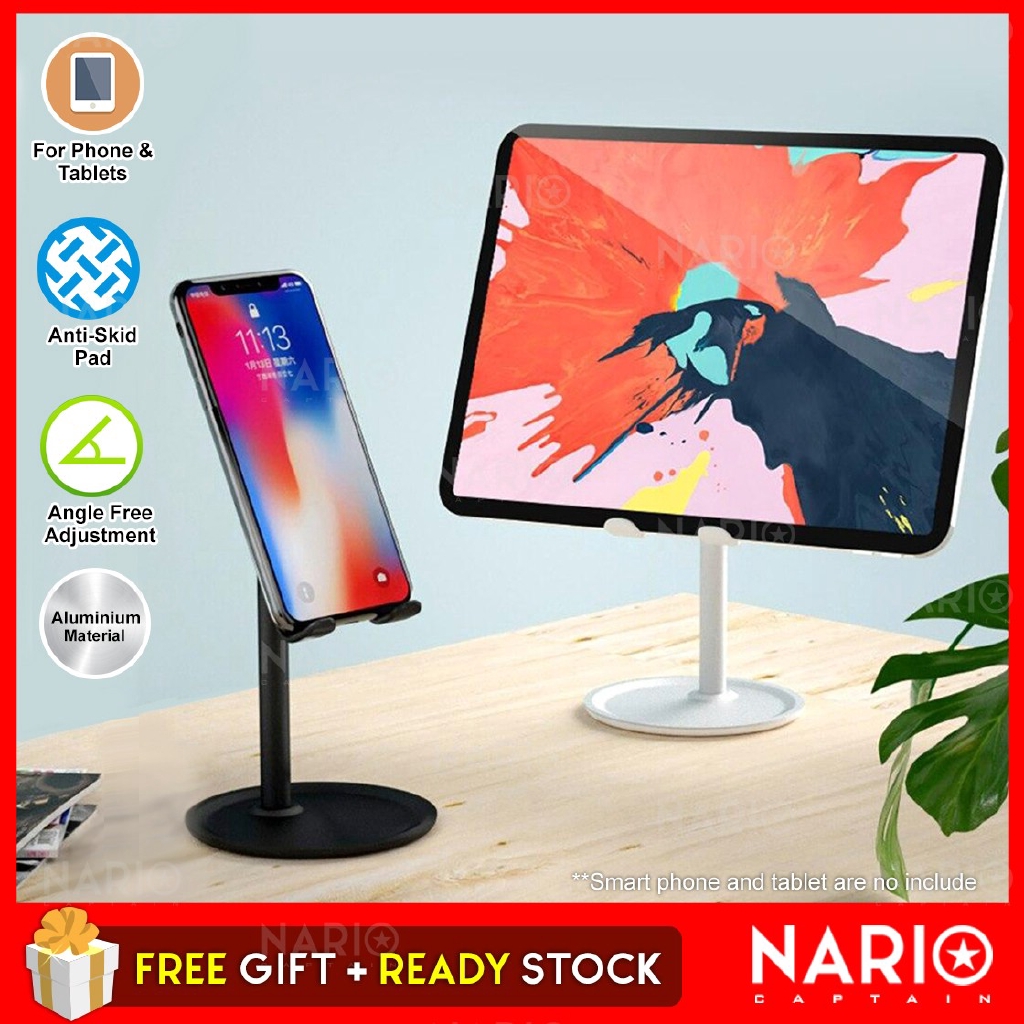 NARIO [ CLEAR STOCK ] Aluminium Portable Mobile Phone Tablet iPad