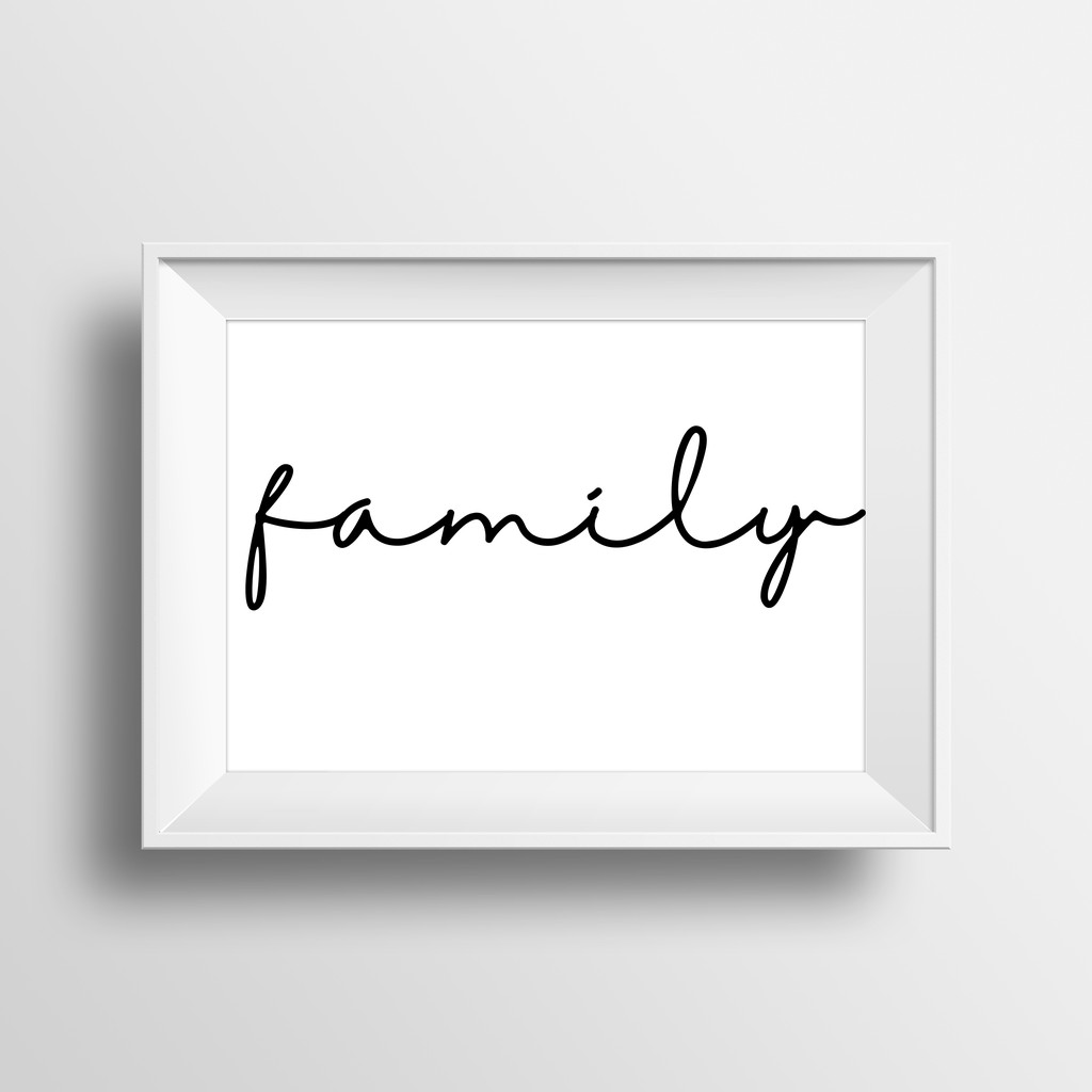 Family Minimalist, Family Print, Definition Print, Family Wall Art