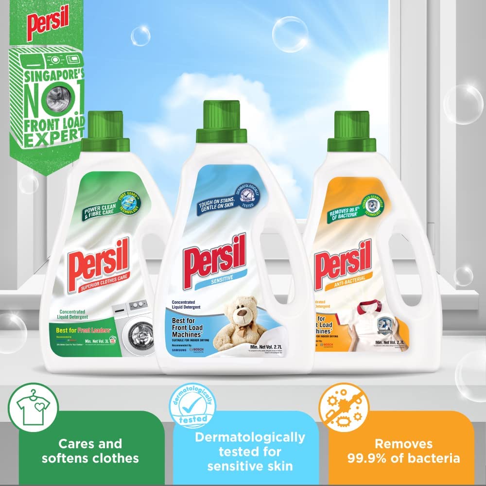 Persil Best For Front Load Liquid Detergent 2.7L / Refill 1.5L [ Anti ...