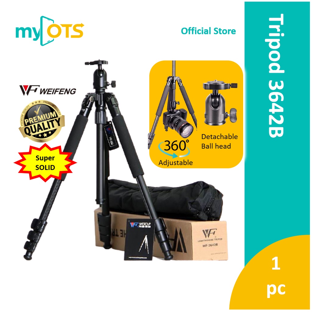 Professional Portable Travel Camera Tripod Stand With Pan Head For SLR DSLR  1Pc