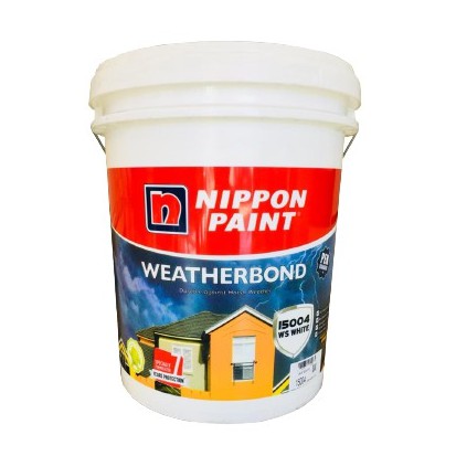 NIPPON PAINT Weatherbond 18L Exterior Paint/Cat Luar/Cat Rumah /Cat ...