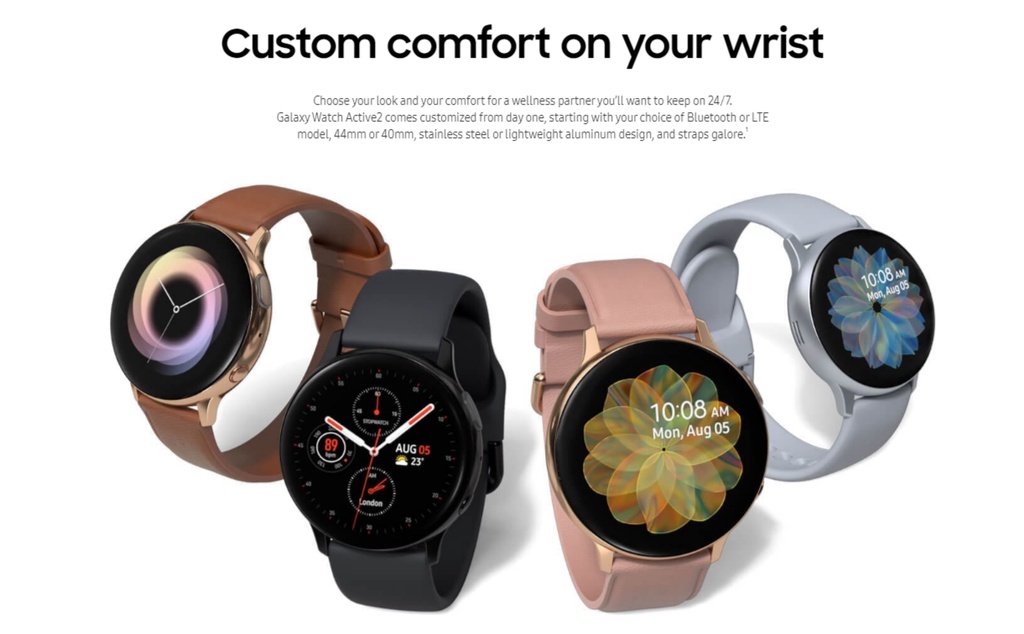 Samsung Galaxy Watch Active 2 R820 Aluminium 44mm Bluetooth (Black ...