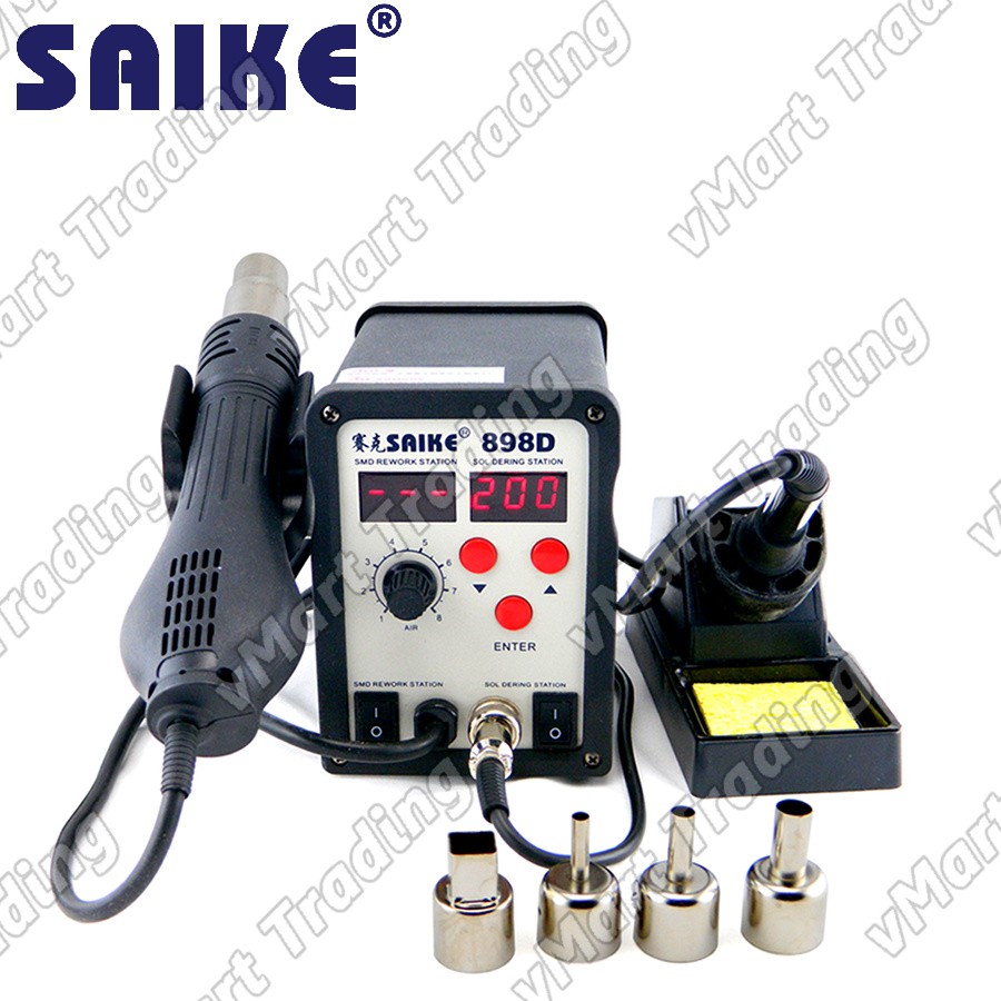 SAIKE 898D Digital Soldering and Hot Air Rework Station Shopee