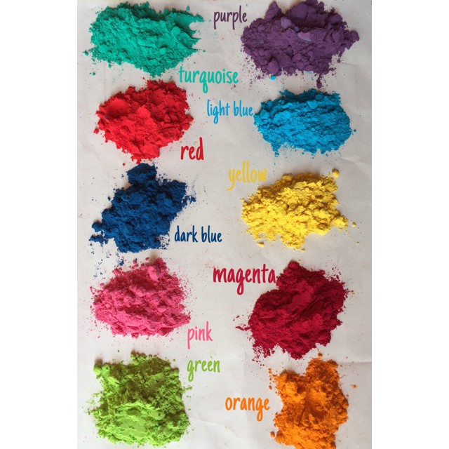 Rangoli Colour Powder (10 Colours Packets) Each Colour 100g | Shopee ...