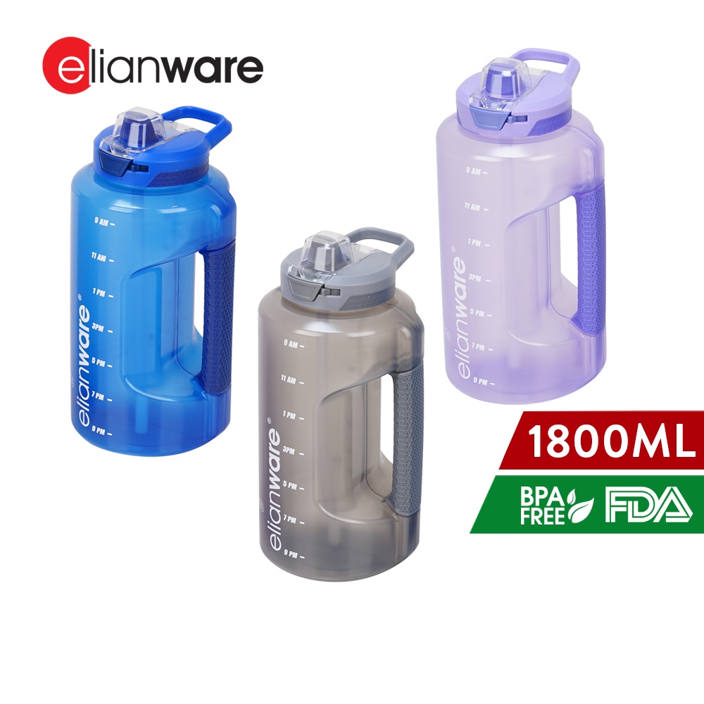 Elianware BPA Free Anti-Slip Handle Water Bottle Portable Outdoor Botol ...