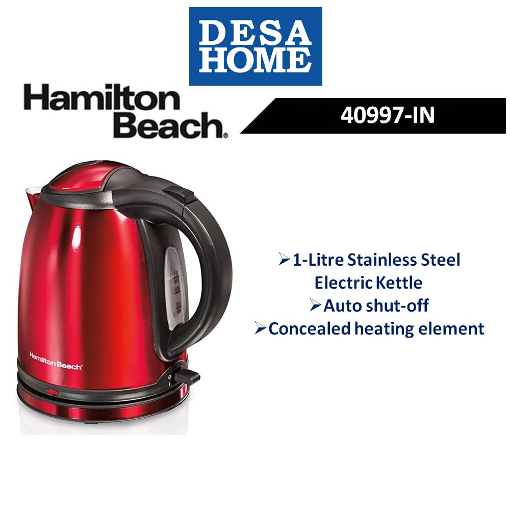 Best Buy: Hamilton Beach 1 Liter Electric Kettle (40997) Red