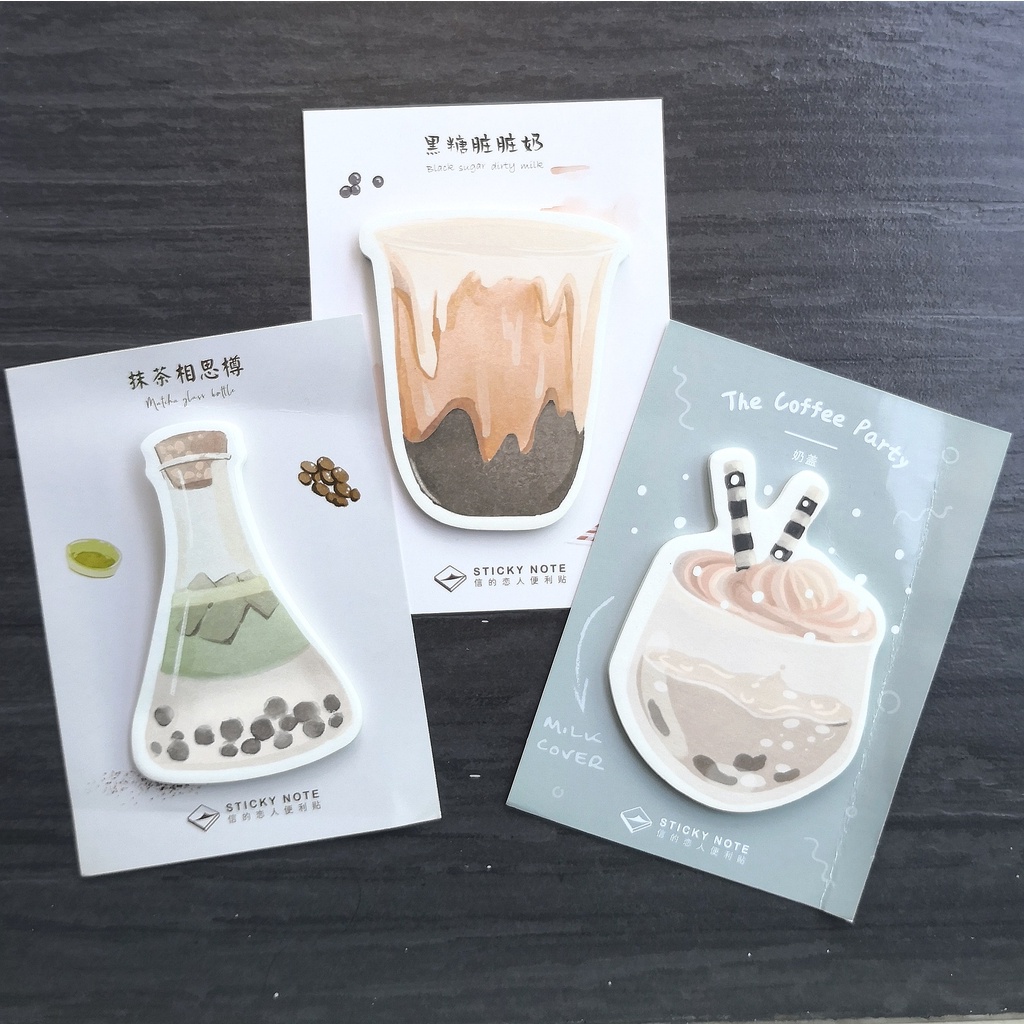 Boba Tea Sticky Note | Shinjodu | Journal | Bujo | Shopee Malaysia