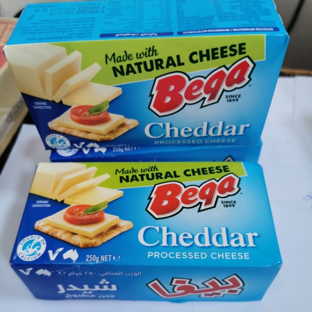 Bega Beqa Cheddar Cheese 250g Keju Cheddar Parut Processed Cheddar ...