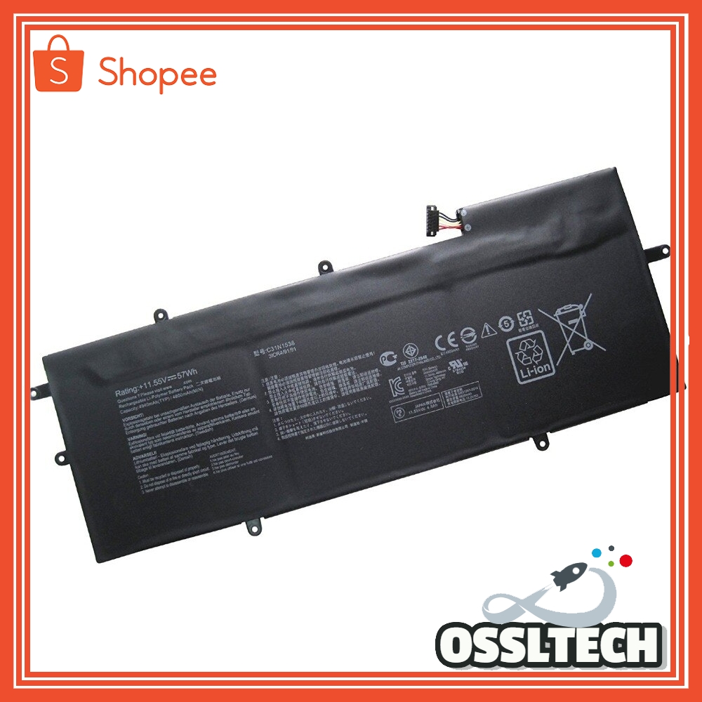 OUWEE C31N1538 - Batería para portátil compatible con ASUS ZenBook Q324UA UX360UA UX360UA-C4010T UX360UAK Series Notebook 0B200-02080000 11.55V 57Wh 4940mAh