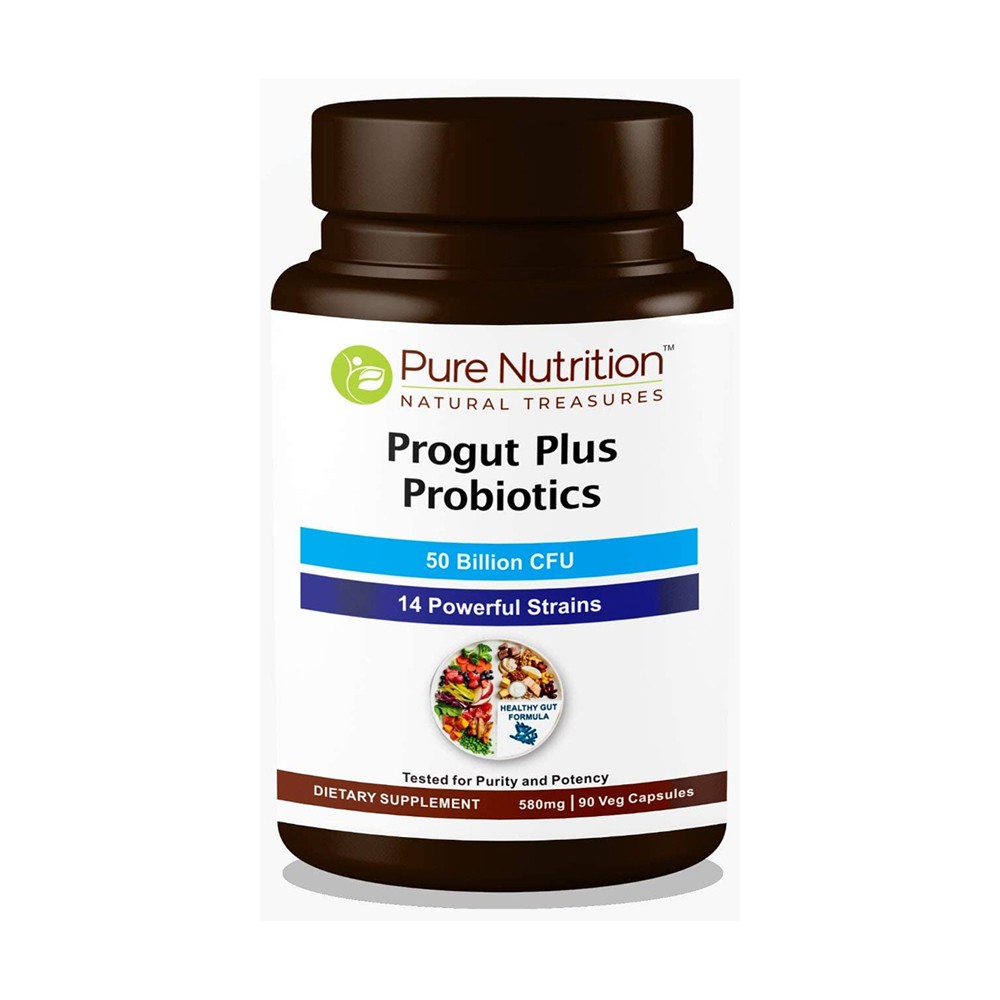 Pure Nutrition Progut Plus 50 Billion CFU With13 Powerful Strains - 90 ...