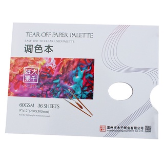 A4/A3 Paper Palette 36 Sheets 60 Gsm Suit for Oil/Acrylic/Watercolor ...