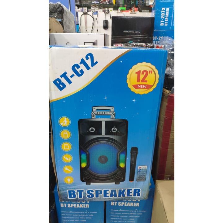 12 INCH BLUETOOTH TROLLEY SPEAKER KARAOKE SYSTEM BT-C12 | Shopee Malaysia