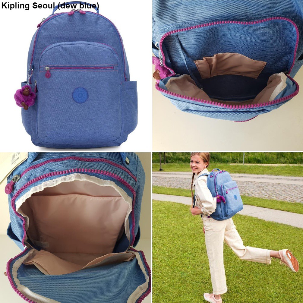 BNWT Kipling Seoul Large Backpack Bagpack with Laptop Protection Compartment College Uni Bag 100 Authentic Shopee Malaysia