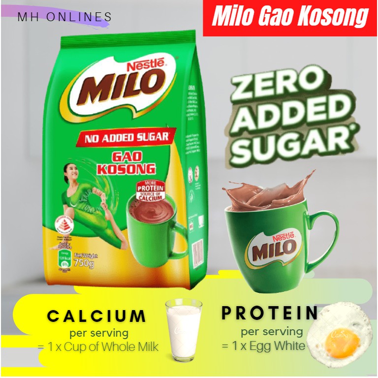 Sale 🛒 [READY STOCK]Milo Gao Kosong No Added Table Sugar Healthy Drinks