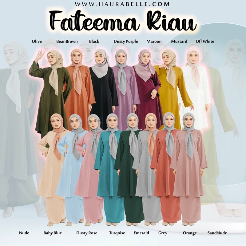 Fateema Riau new color by Haurabelle | Shopee Malaysia