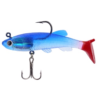 Fishing Lures Set Bait T-Tail Lead Fish 5 Colors 8cm/12.5g With