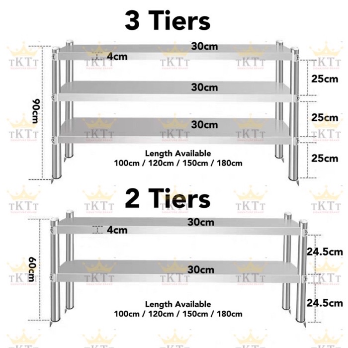 TKTT ™️ Heavy Duty Kitchen Overshelf Rack Working Table Storage Rack ...