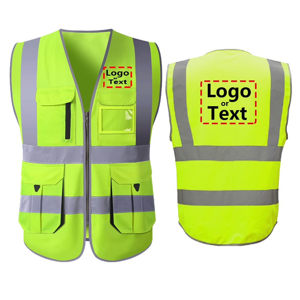 Safety Vest With Logo Customized Reflective Vest With Logo Printing Hi ...