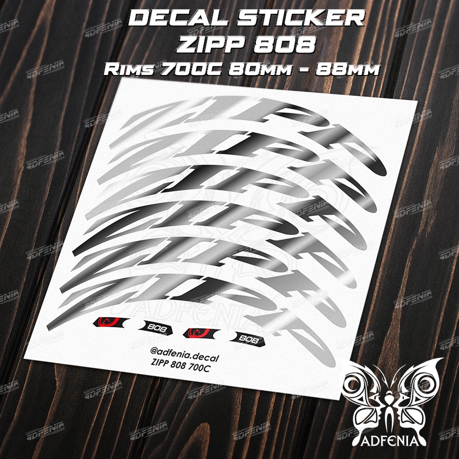 Sticker Decal Rims Zipp 808 Road Bike Fixed Gear 700c | Shopee Malaysia