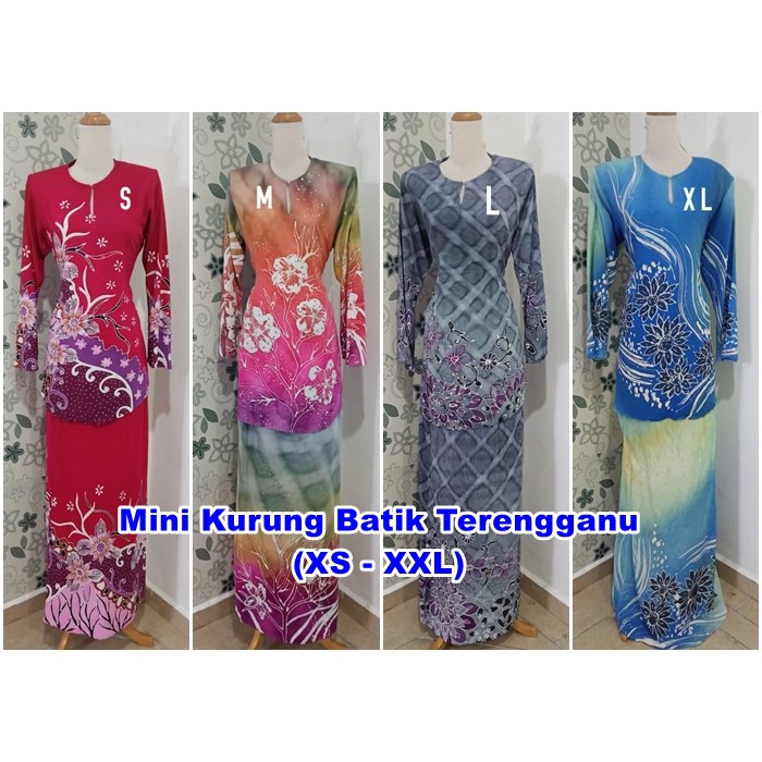 Mini Kurung Batik Terengganu Xs Xxl Shopee Malaysia 