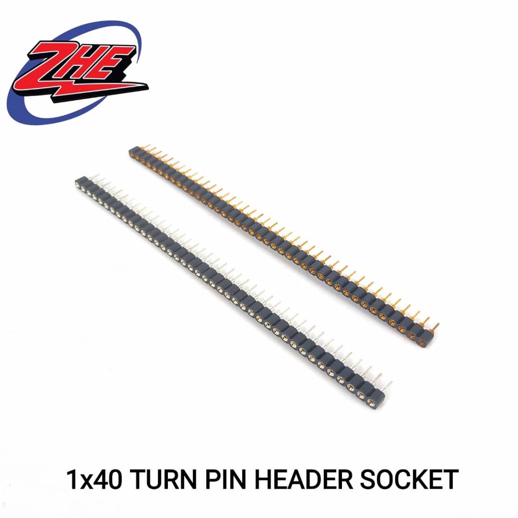 SINGLE ROW 1X40 ROUND FEMALE HEADER PIN / STRAIGHT TURN PIN / TURN PIN ...