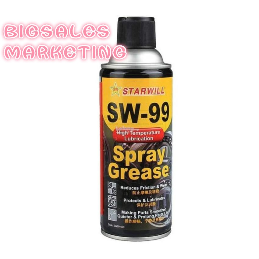 400ML STARWILL SW-99 Spray Grease High Temperature Lubricant | Shopee ...