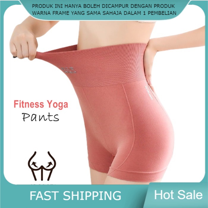 Quarter Yoga Pants women high waist hip elastic fitness exercise