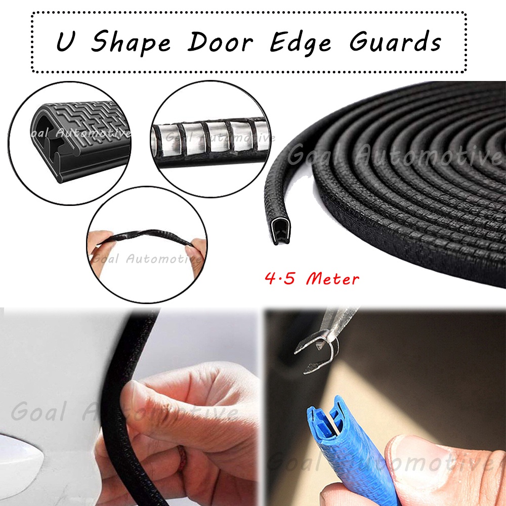 Clear Stock！！！ Car U Shape Door Guards Bumper Strip Rubber Protector ...