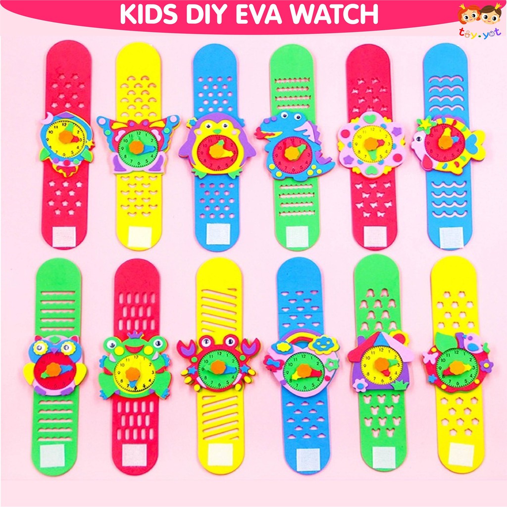 Kids Children DIY EVA Form Watch Sticker Birthday Goodies Gift ...