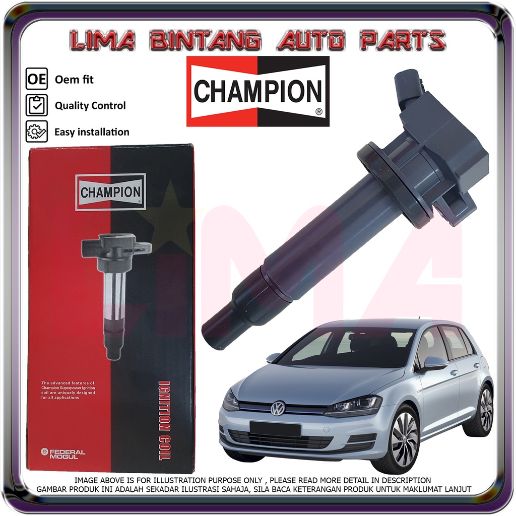 Volkswagen Golf MK7 Ignition Coils , Plug Coil CHAMPION *Original* ( 1.