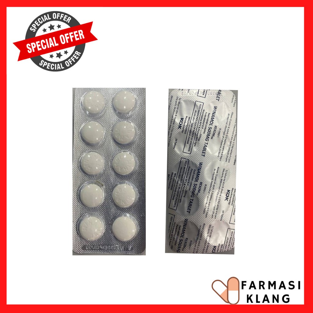 Winamol Paracetamol 500MG Tablet | Shopee Malaysia
