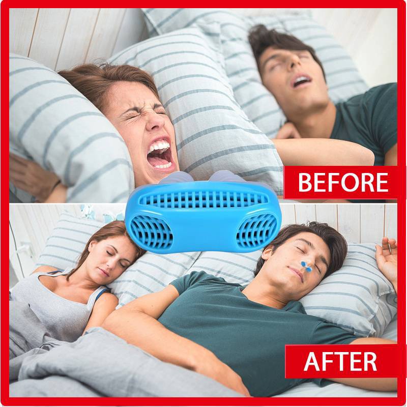HW Original 2 In 1 Silicone Anti Snoring Device & Air Purifier Relieve ...