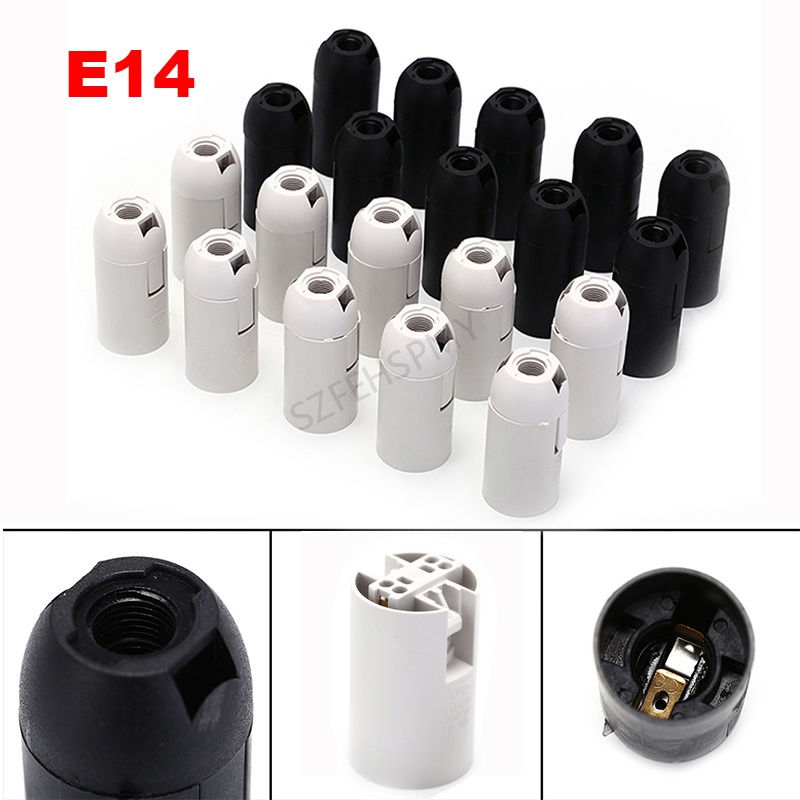 10pcs Practical E14 Light Bulb Lamp Holder Socket Lampshade Ring 2A