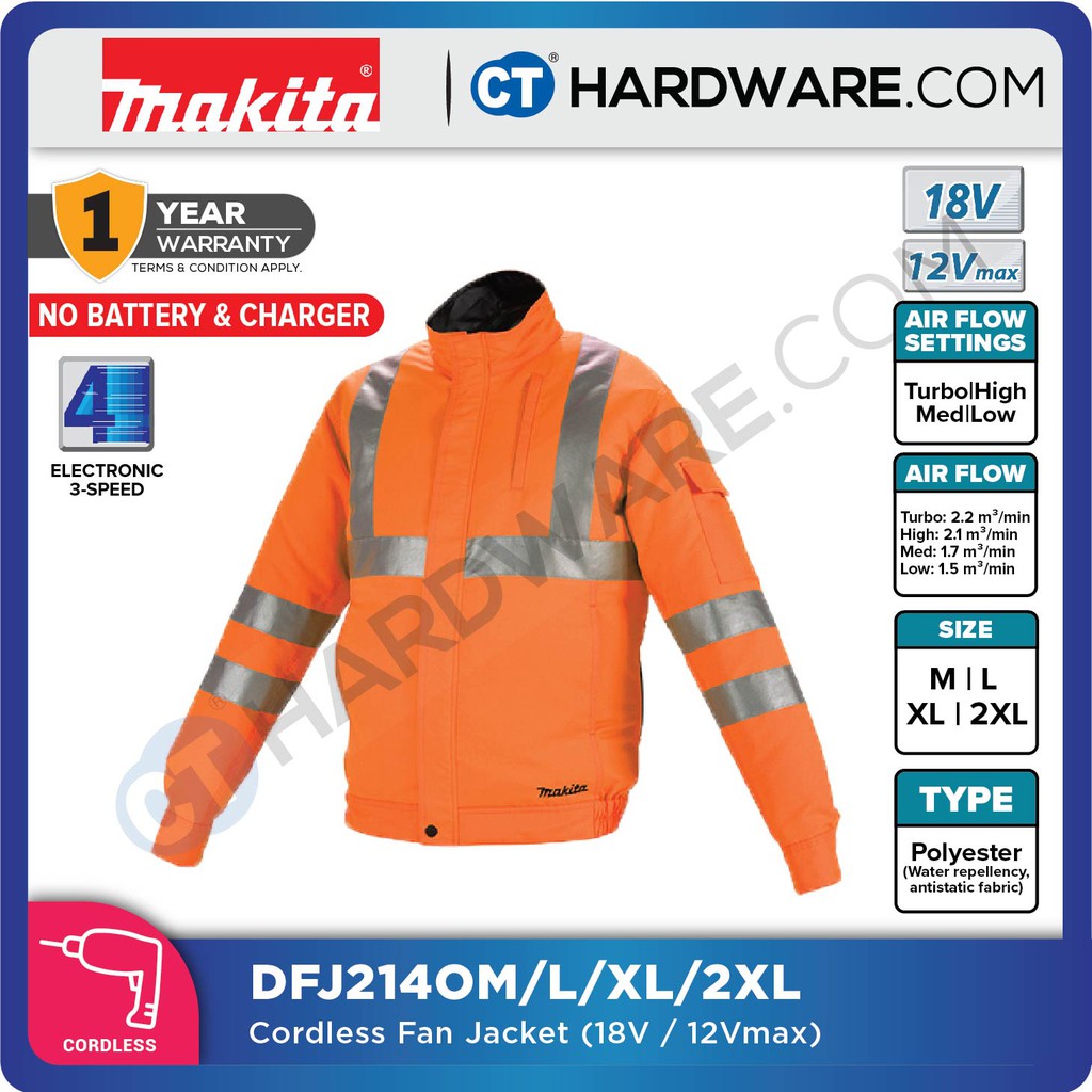 Makita cordless fan online jacket