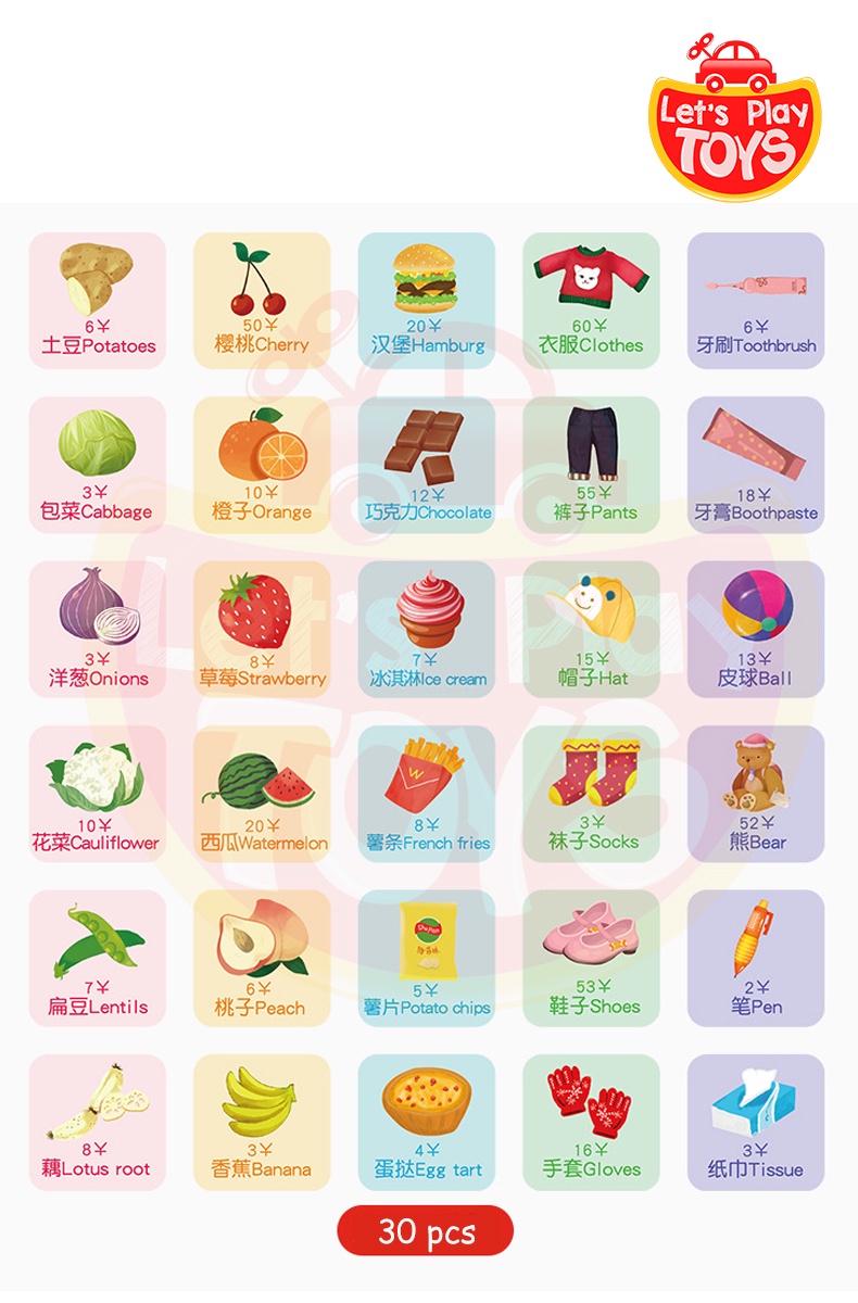 Shopping List Board Game for Kids Educational Memory Family