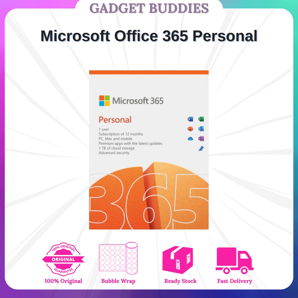 (Ready Stock) Microsoft Office 365 Personal Original | 12-Month ...